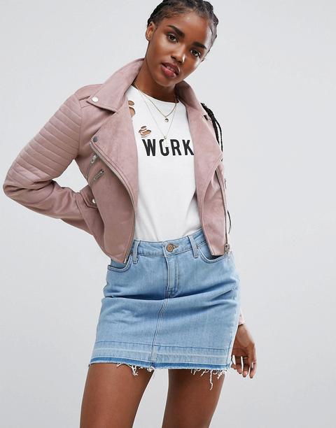 Chaqueta Biker De Antelina De Asos