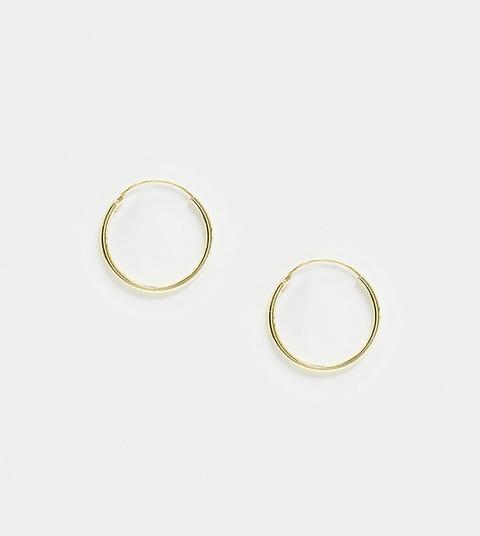 Pendientes De Aro De 20 Mm En Plata De Ley Chapada En Oro De Asos Design-dorado