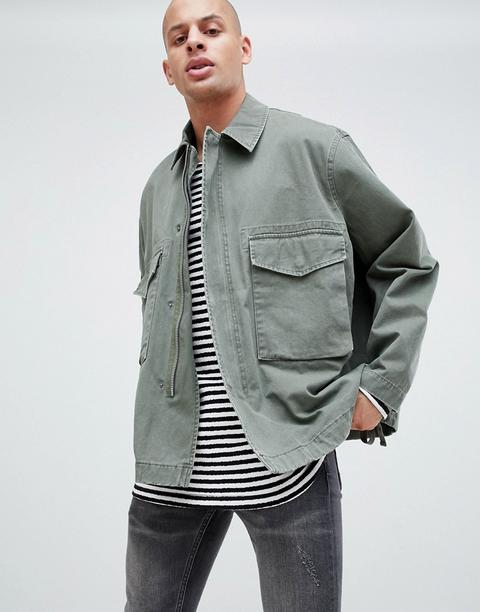 Asos Design – Utility-jacke In Khaki