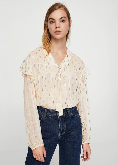 Blusa Bordado Metalizado