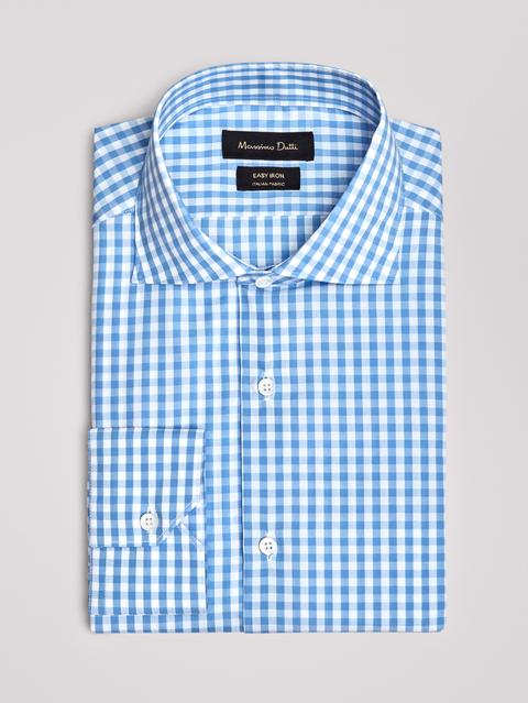 Camisa Algodón Cuadro Vichy Slim Fit Easy Iron