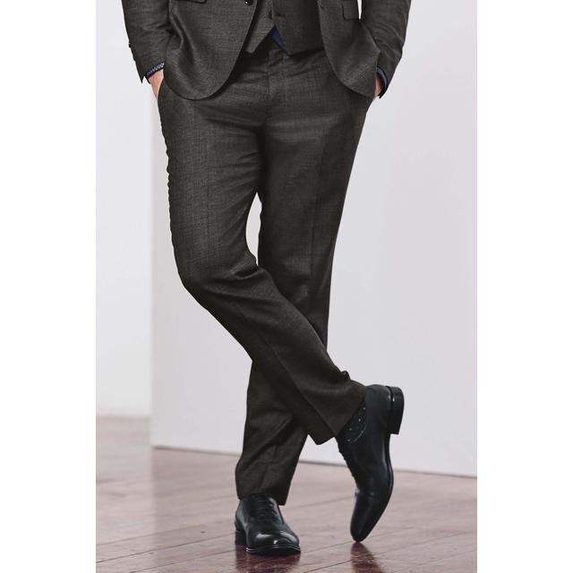 mens textured suit trousers