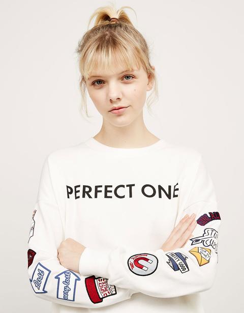 Jersey Bsk Parches En Manga - Sudaderas - Bershka España