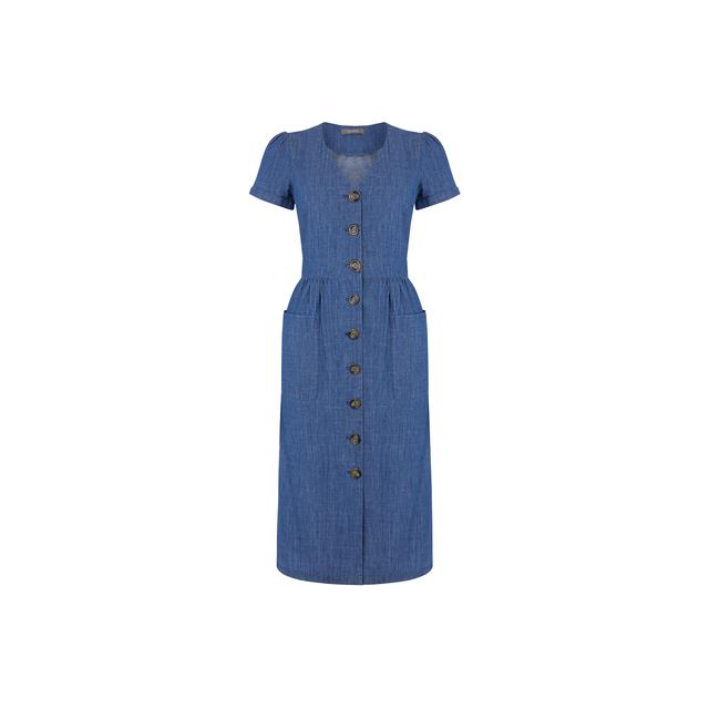 oasis denim midi dress