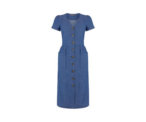 oasis denim button dress