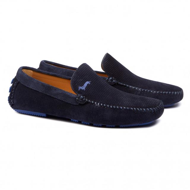 Harmont \u0026 blaine junior mocassini con ricamo - di colore blu - Stileo.it