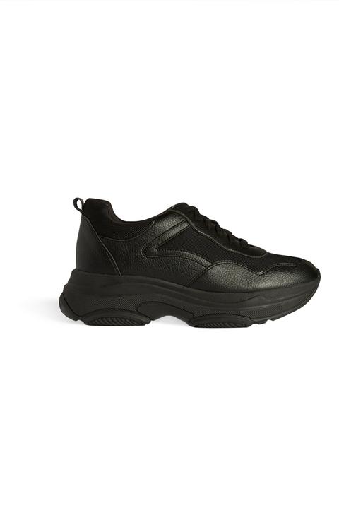 Black Chunky Trainer