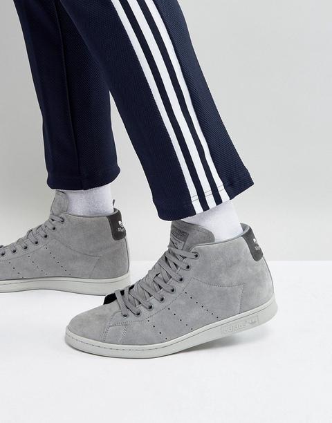 Adidas Originals - Stan Smith Bz0651 - Scarpe Da Ginnastica Alte Grigie - Grigio