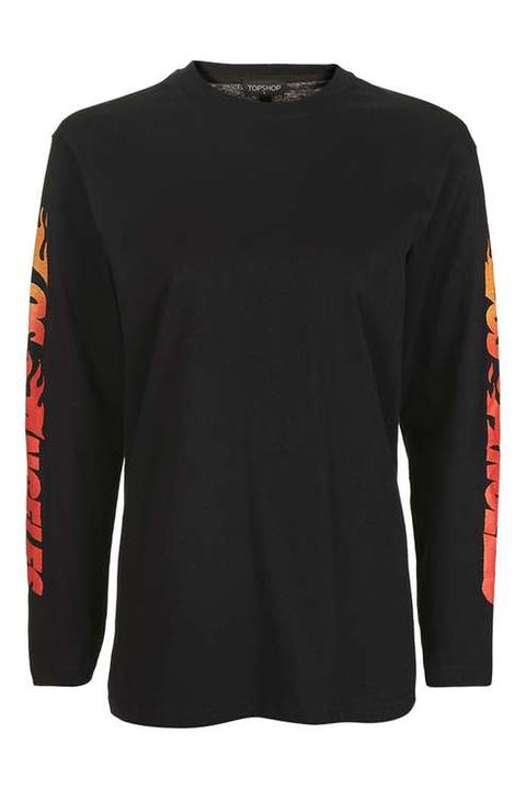 Flame Arm Graphic T-shirt - Tops - Clothing