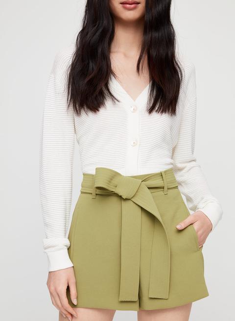 Tie-front Short High-waisted Trouser 