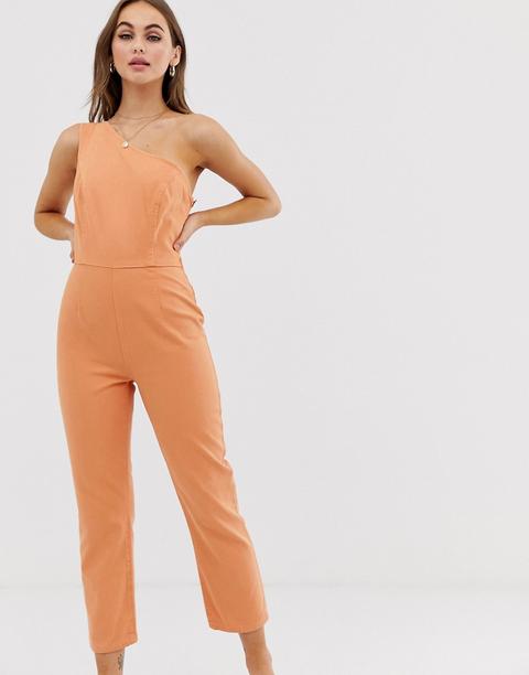 asos coral jumpsuit