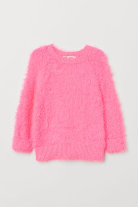 H & M - Pullover In Filato Peloso - Rosa