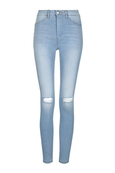 Jeans Skinny Vita Alta Blu Chiaro Push-up