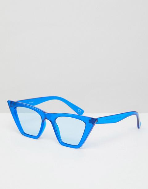 Asos - Occhiali Da Sole Alla Moda A Occhi Di Gatto Con Montatura Quadrata - Blu