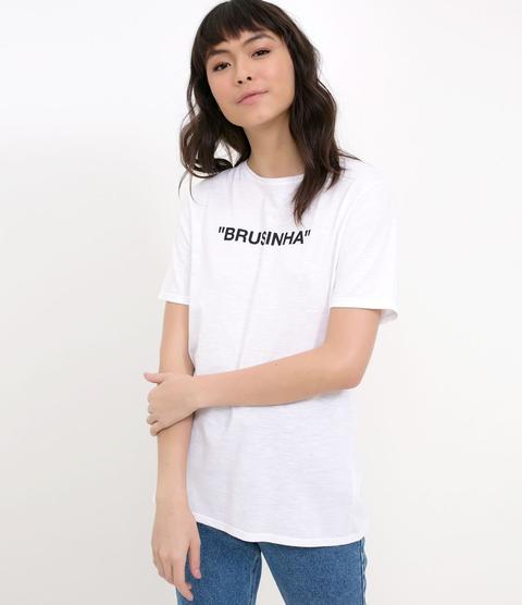 T Shirt Com Lettering Brusinha