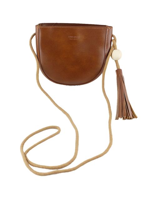 Borsa A Mano Piccola Per Femmine Stile Vintage Pu Pelle - Marrone