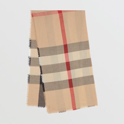 Leggera Sciarpa In Cashmere Con Motivo Tartan