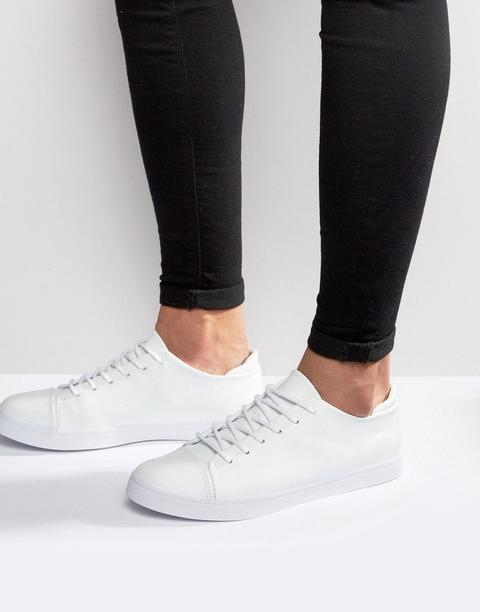 Zapatillas De Deporte Blancas Con Puntera Reforzada De Asos Design-blanco