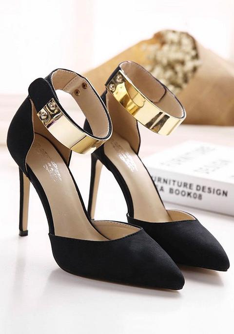 Scarpe Tacco A Punta Di Punta A Punta Di Tacco Nero