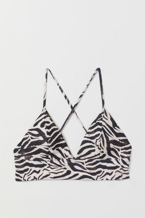 Top De Bikini Acolchado - Negro