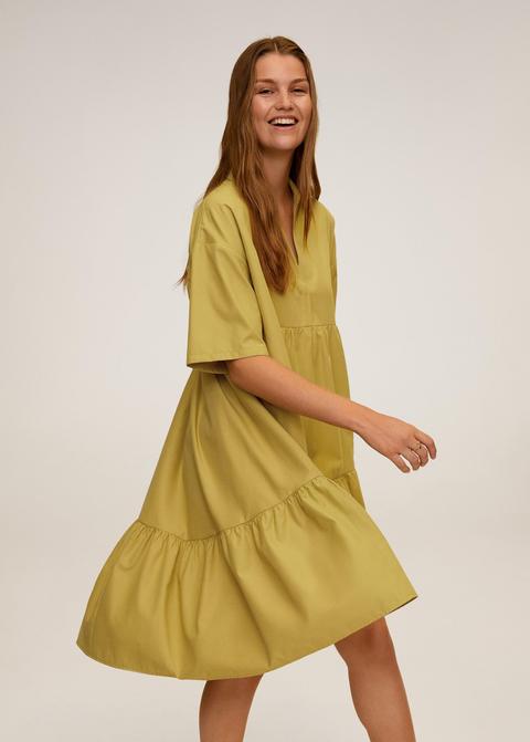 Vestido Camisero Volantes