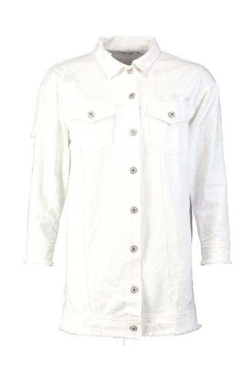 ladies white denim shirt