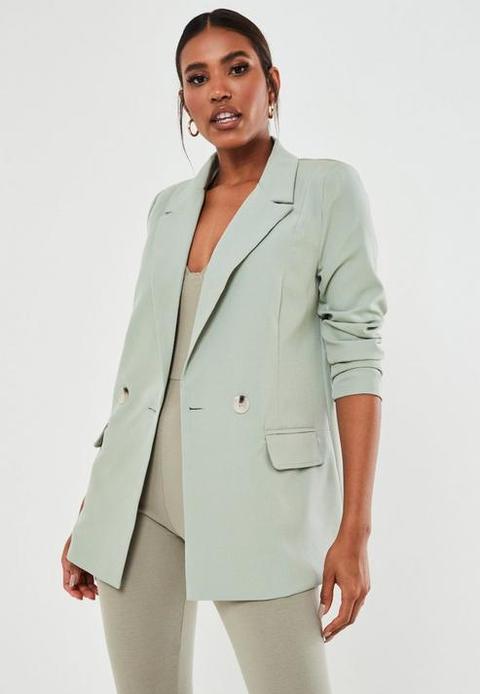 Petite Mint Co Ord Long Blazer, Mint