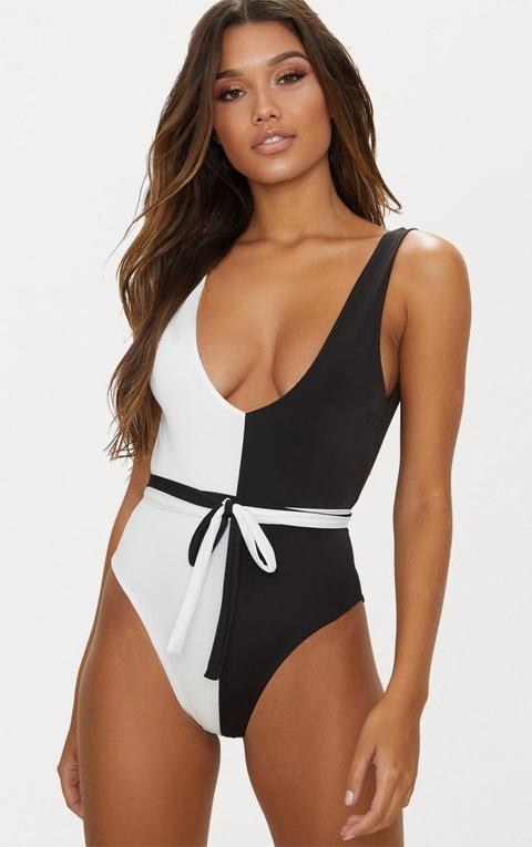 tie waist swimming costume