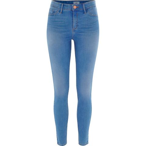 bright blue molly mid rise jeggings