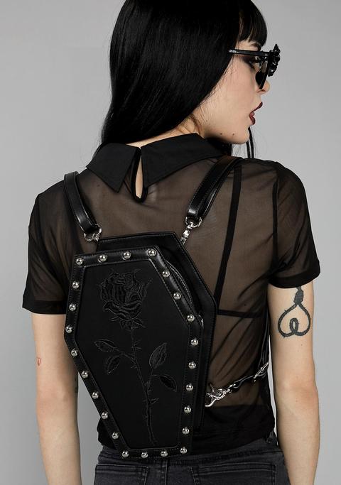 Rose Resurrection Coffin Backpack