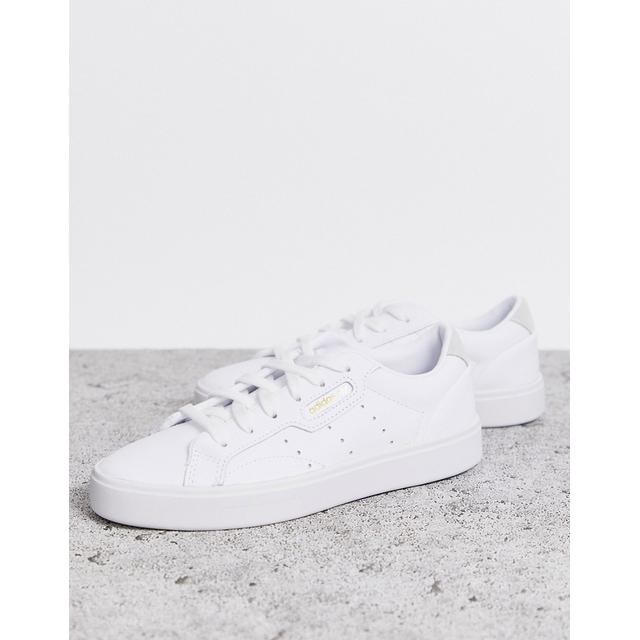 adidas originals sleek trainers in white