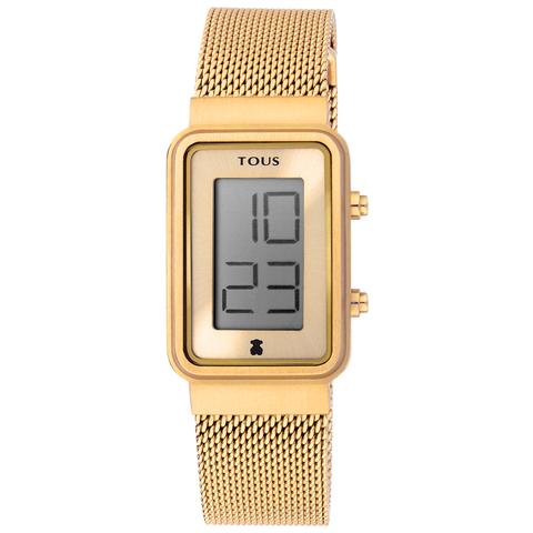 Reloj Digisquared Mesh De Acero Ip Dorado