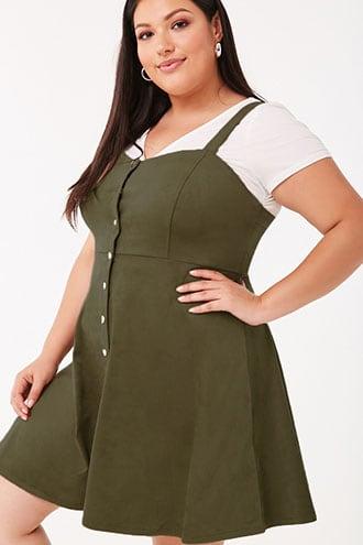 forever 21 plus size overall dress