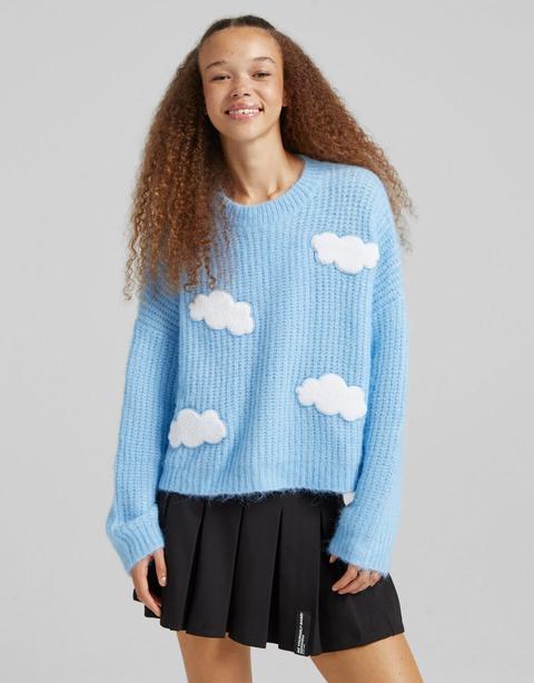 Jersey Bordado Nubes