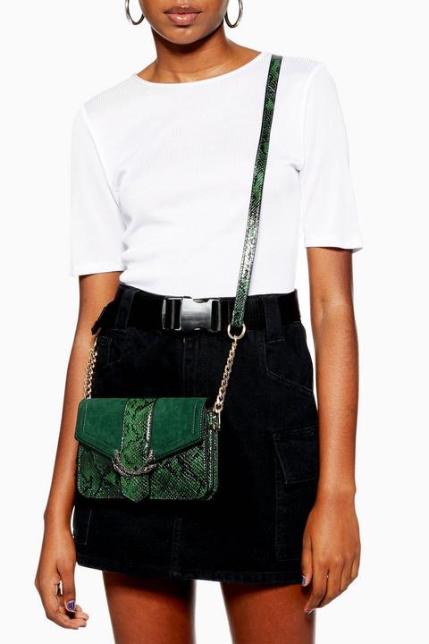 Sela Snake Print Cross Body Bag