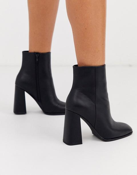 Asos Design Ending Heeled Ankle Boots In Black