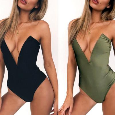 Costume Barceloneta Da Bagno Intero Scollo A V E Senza Spalline