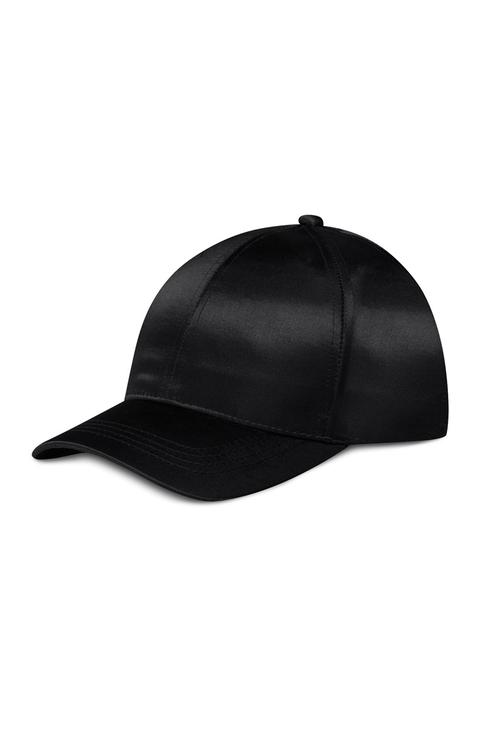 Gorra De Béisbol De Satén Negra