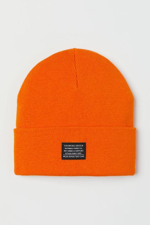 Gorro De Punto Fino - Naranja