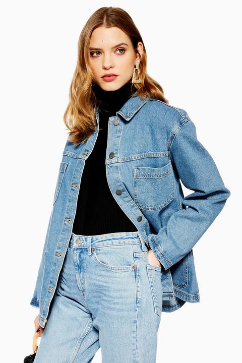 womens denim shacket