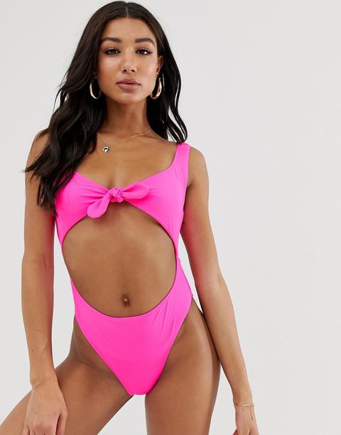 Brave Soul - Costume Da Bagno Con Cut-out Sul Davanti - Rosa