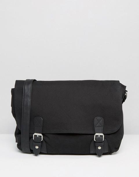 Bolso Stachel De Lona En Negro De Asos