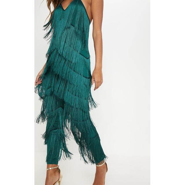 Green store tassel jumpsuit