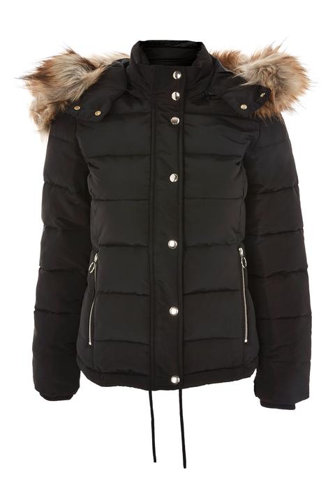 topshop quilted puffer jacket