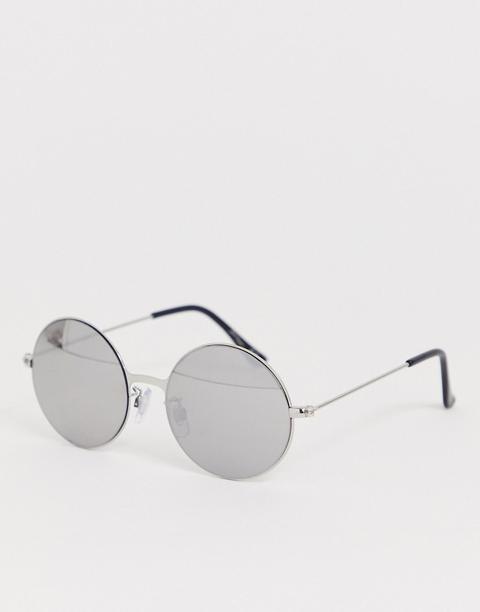 Gafas Redondas De Espejo De Jeepers Peepers-plateado