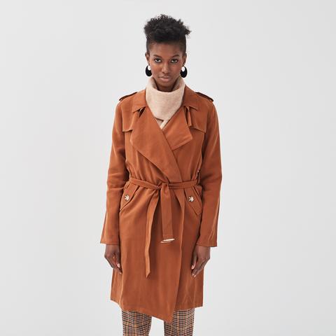 trench coat marron femme