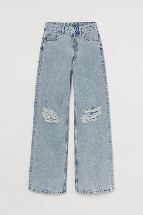 Wide High Jeans - Azul