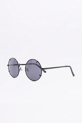 Round Metal Clip Sunglasses - Womens One Size