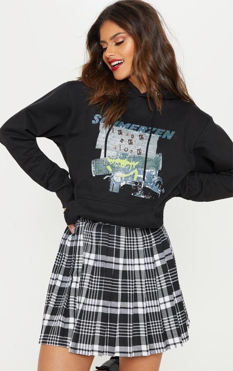 Black check shop tennis skirt