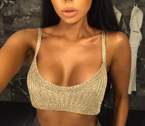 Chiara Metallic Crop Top - Gold (pre Order Only)